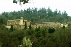 El Monasterio de Sargiano rodeado del bosque